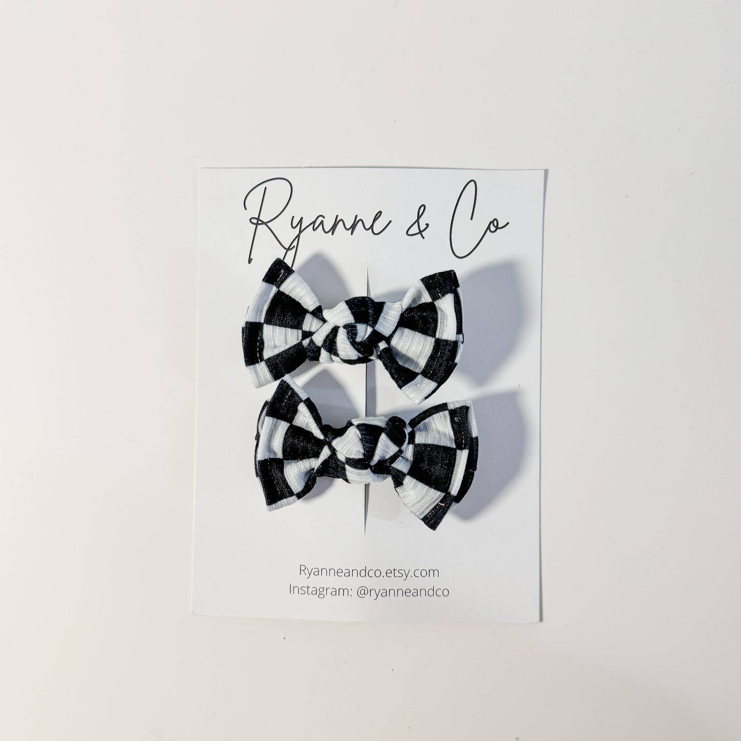 Checkered Pigtail Set