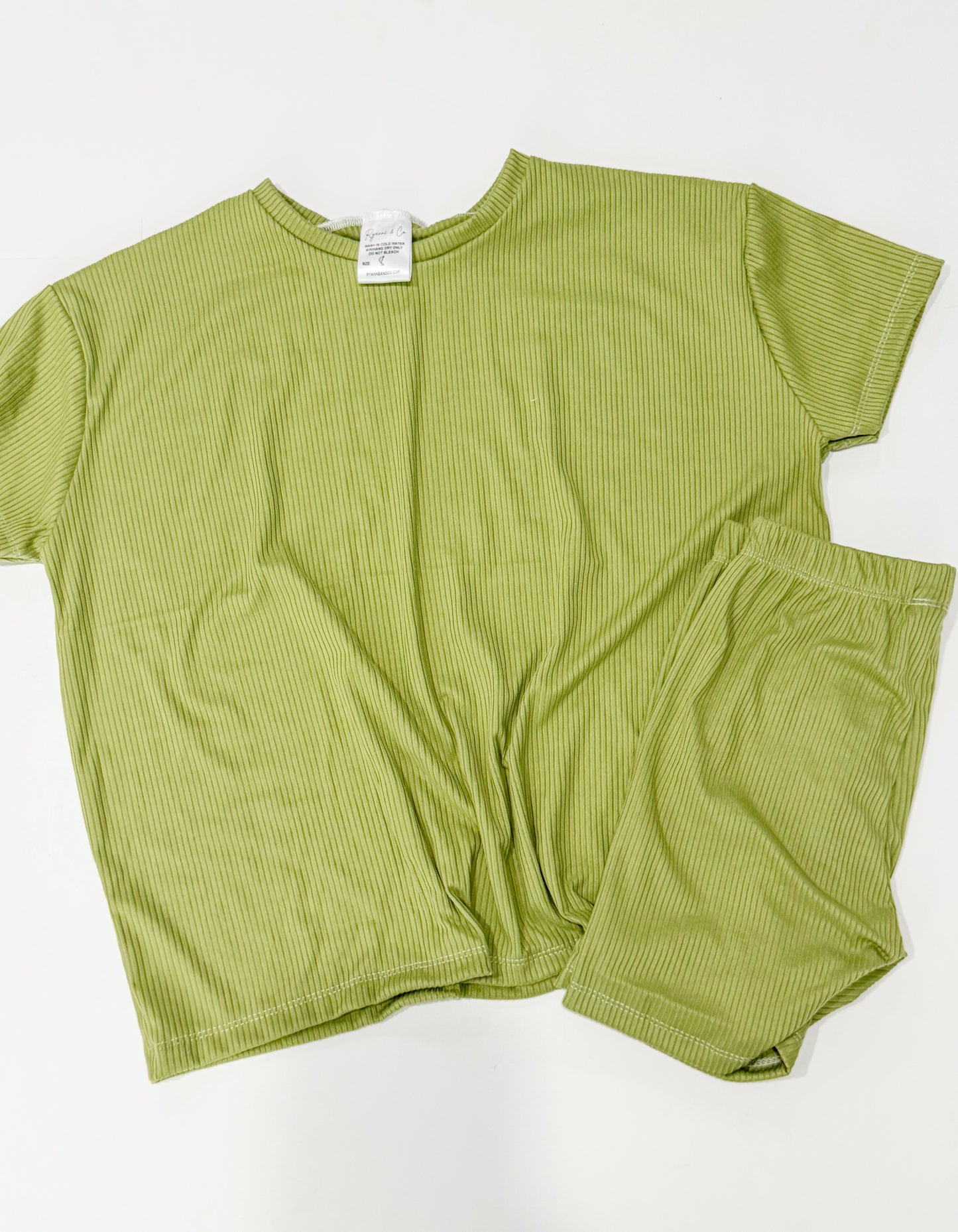 8Y Green Oversized Tee & Bikers