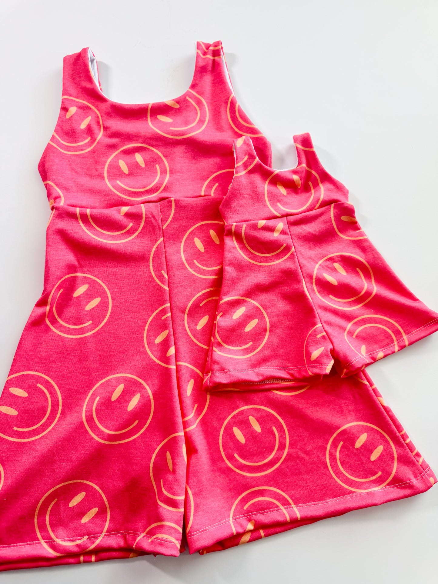 Hot Pink Smiley Petal Romper