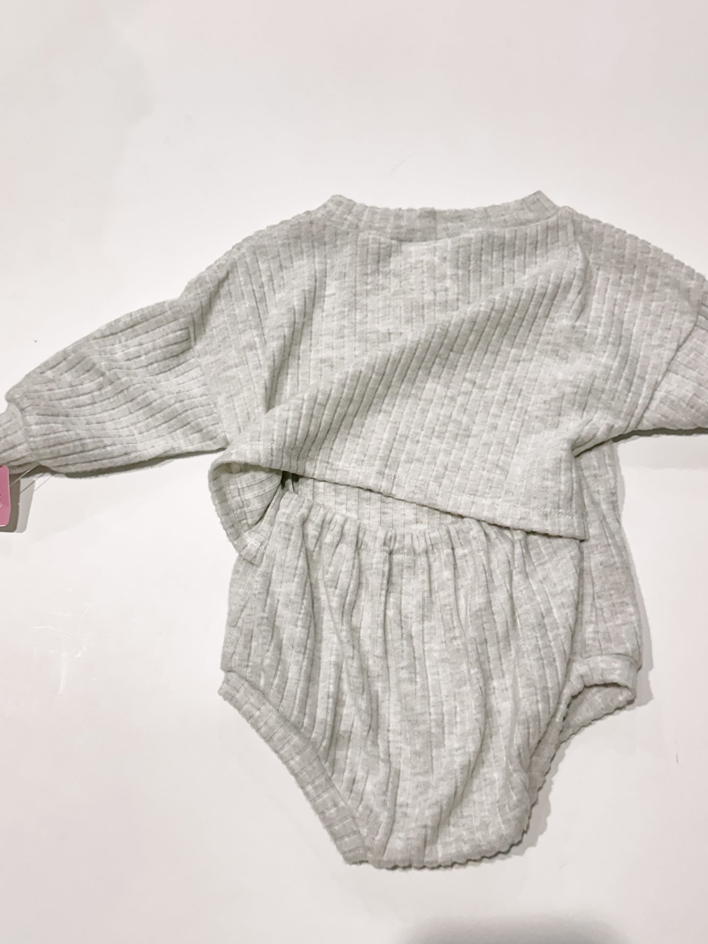 6-9m Grey Sweater Romper