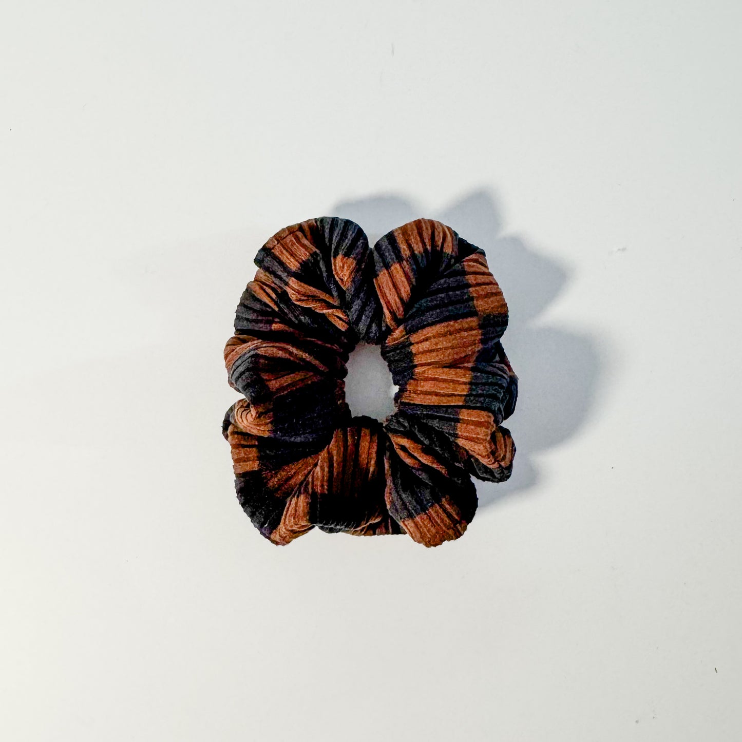 Black & Brown Checkered Scrunchie