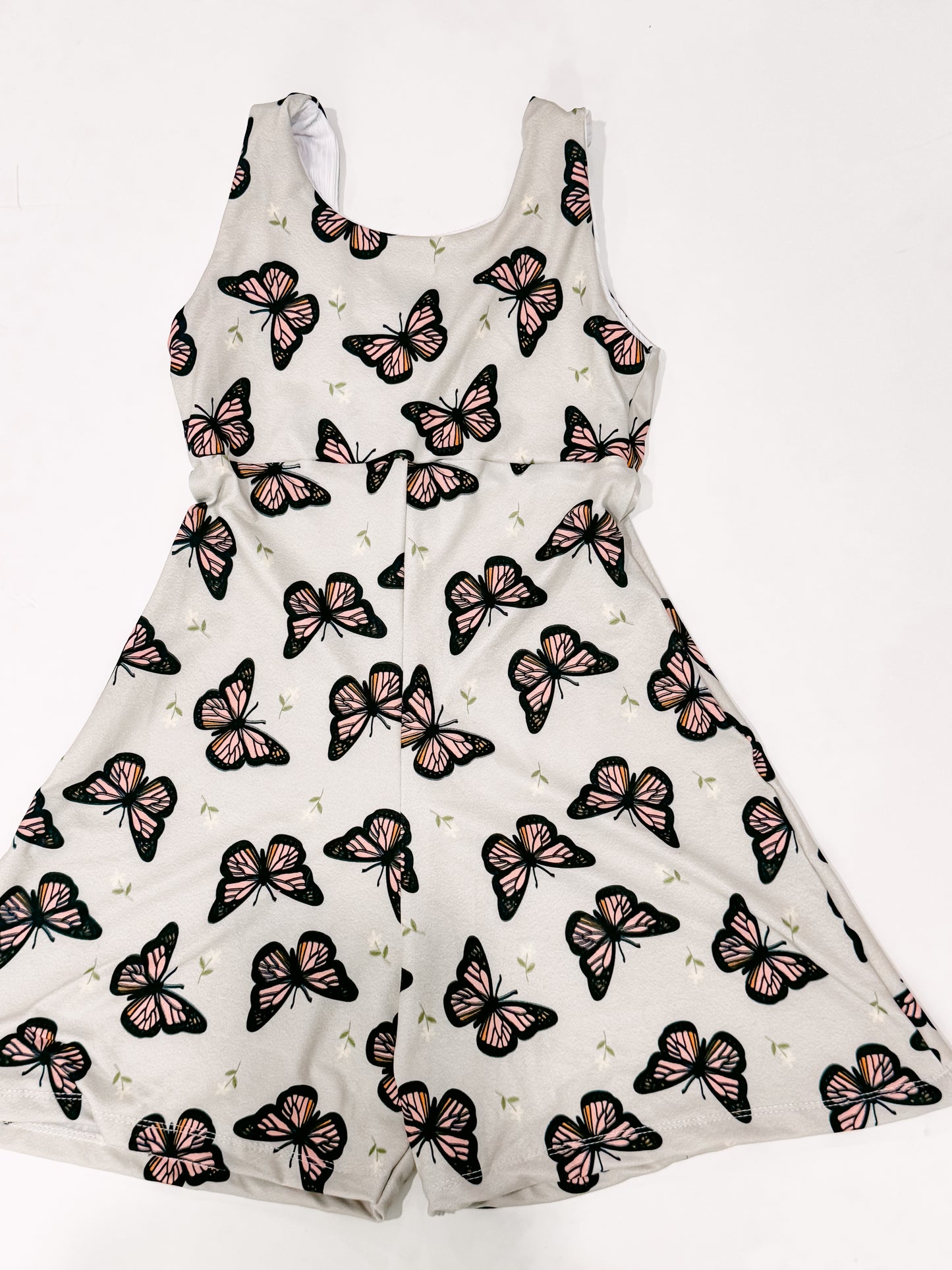 7Y Sage Butterfly Petal Romper