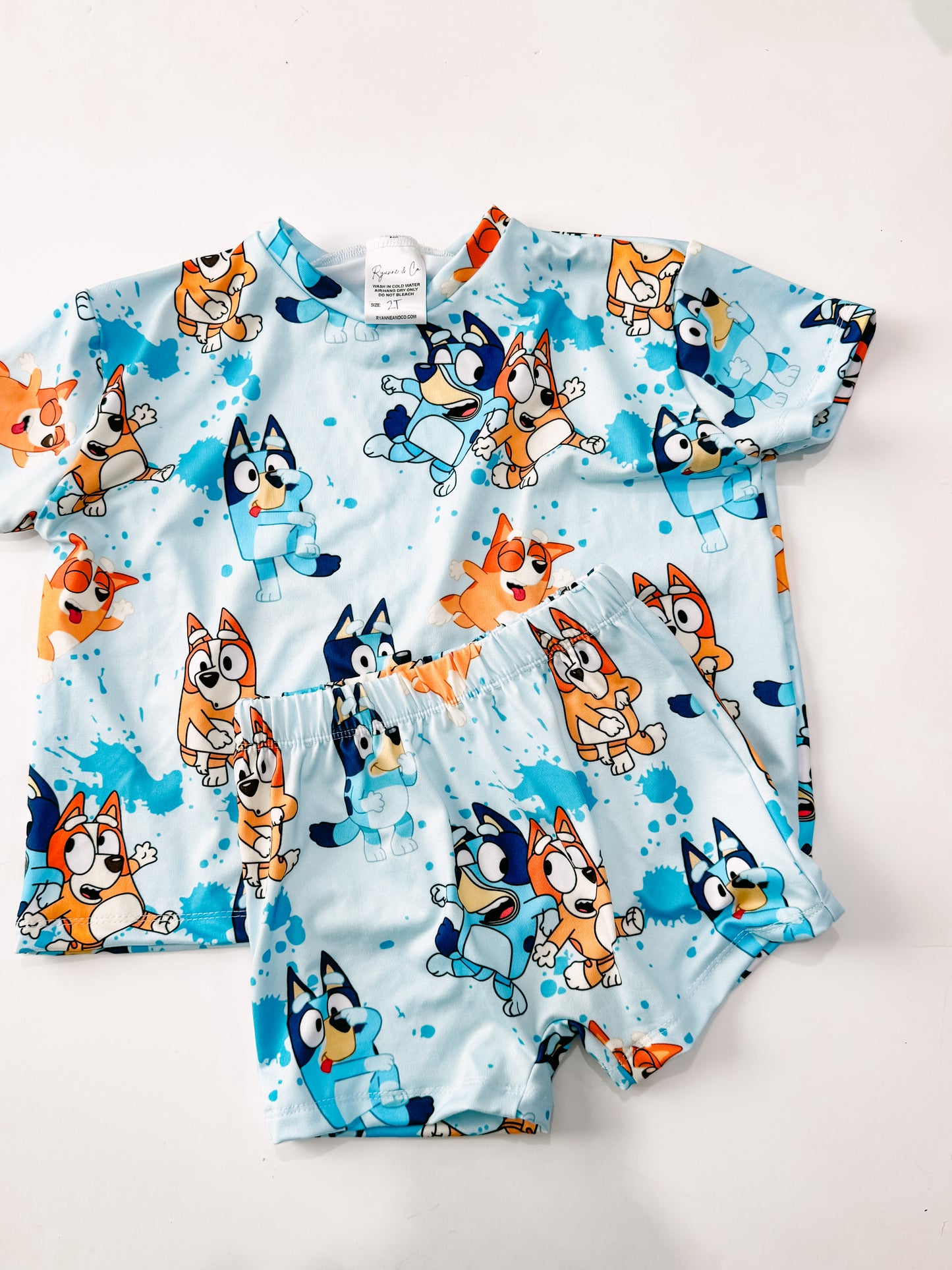 2T Blue Friend Oversized Tee Boy Set