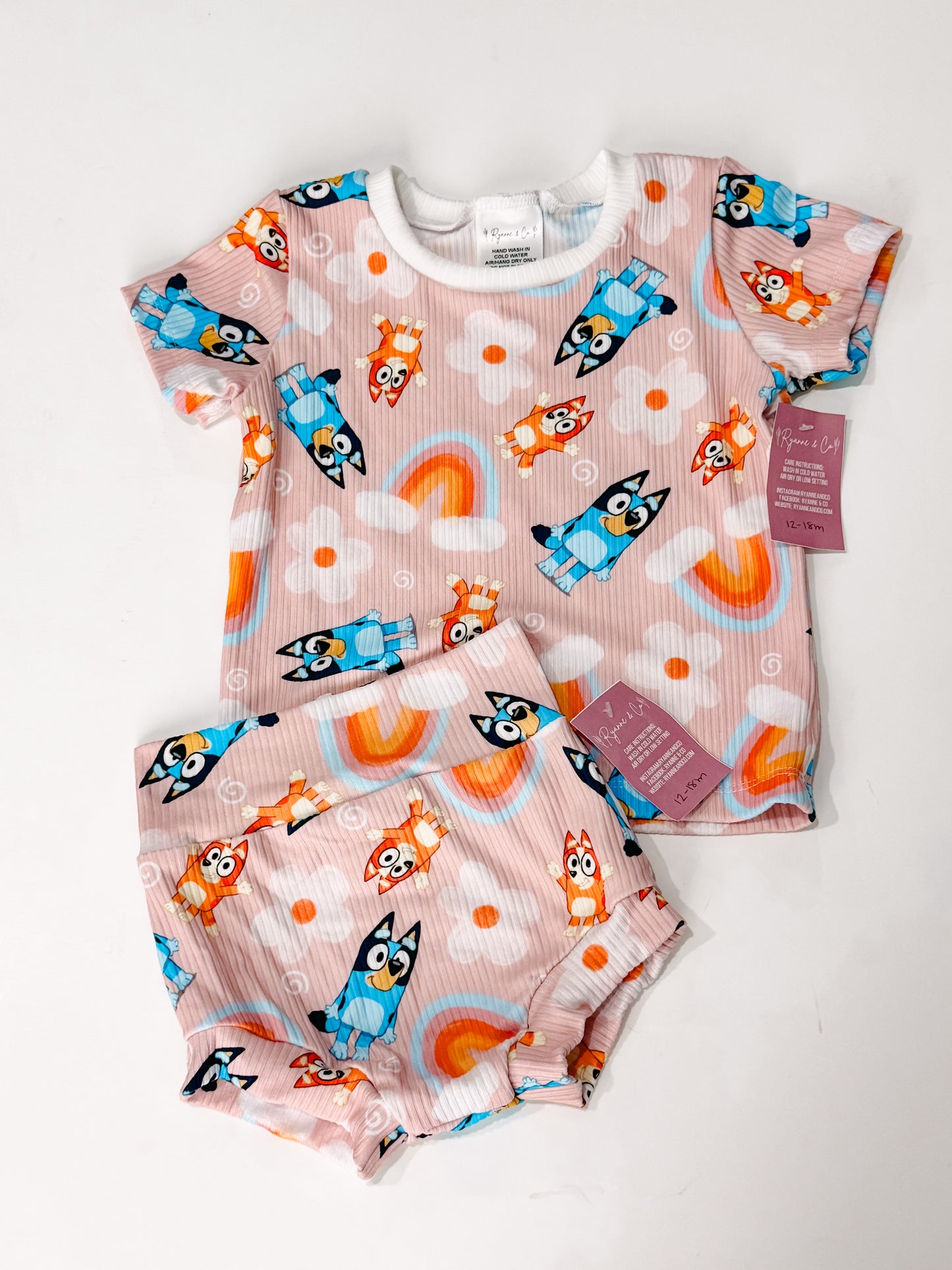 12-18m Blue Dog Tee & Bummies
