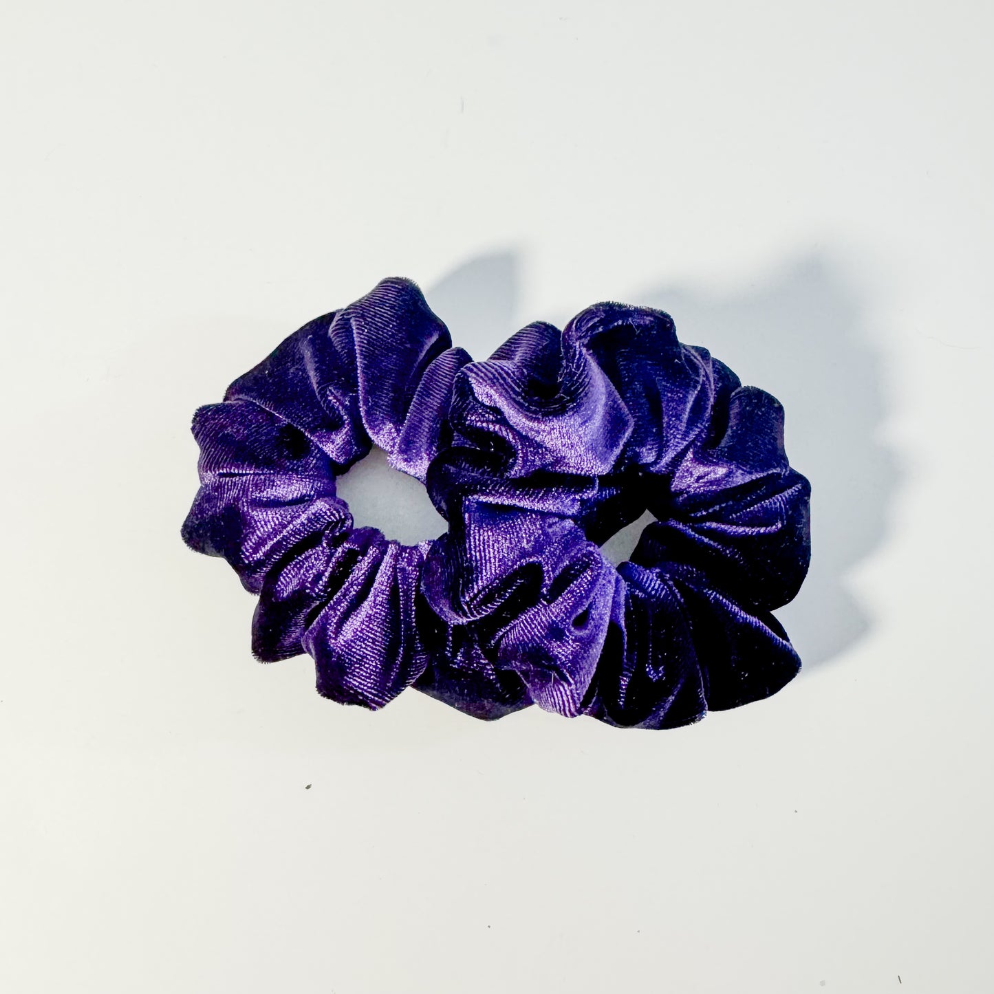 Purple Velvet Mini Scrunchie
