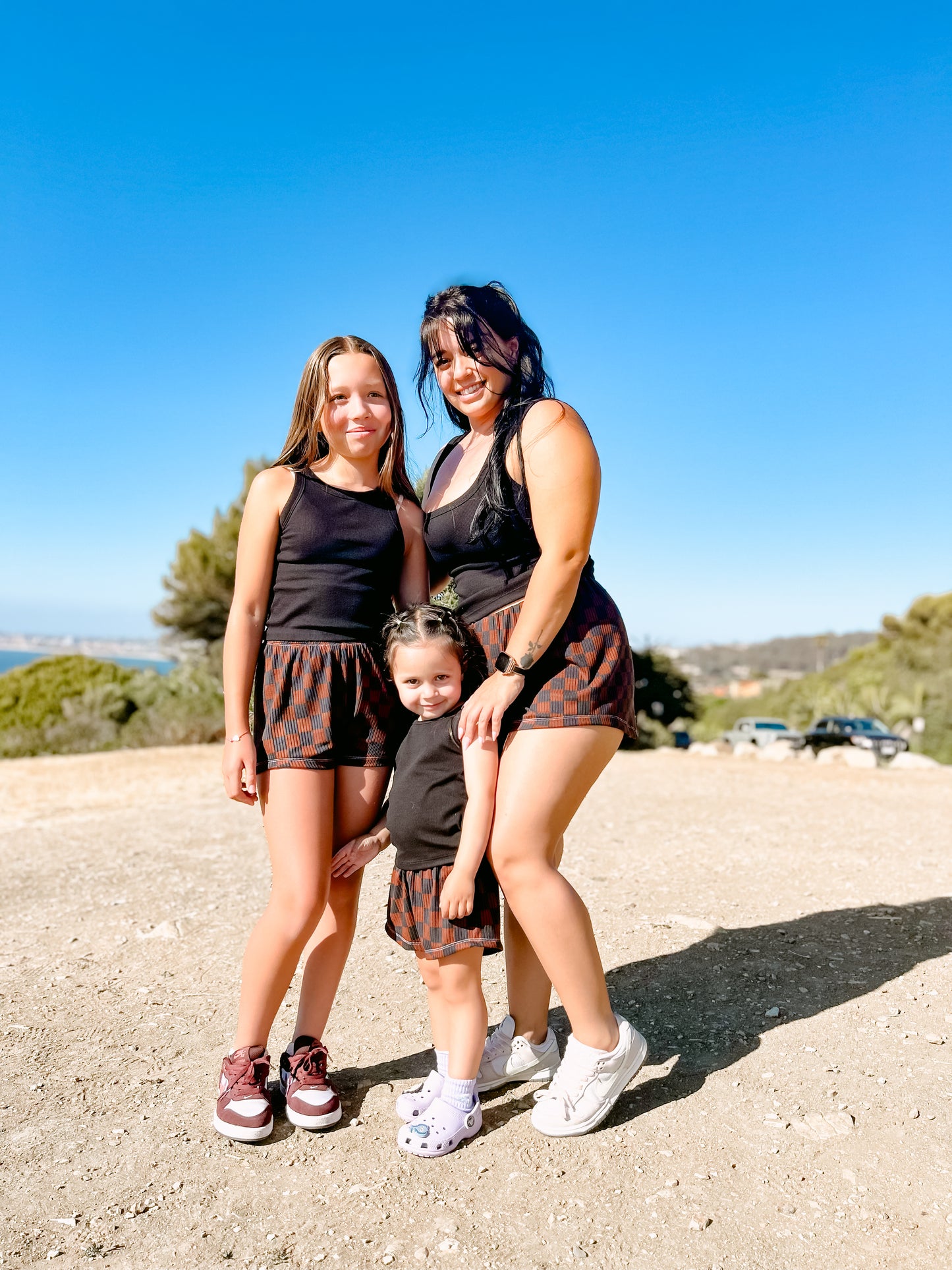 Black & Brown Checkered Summer Shorts (Mama Shorts)