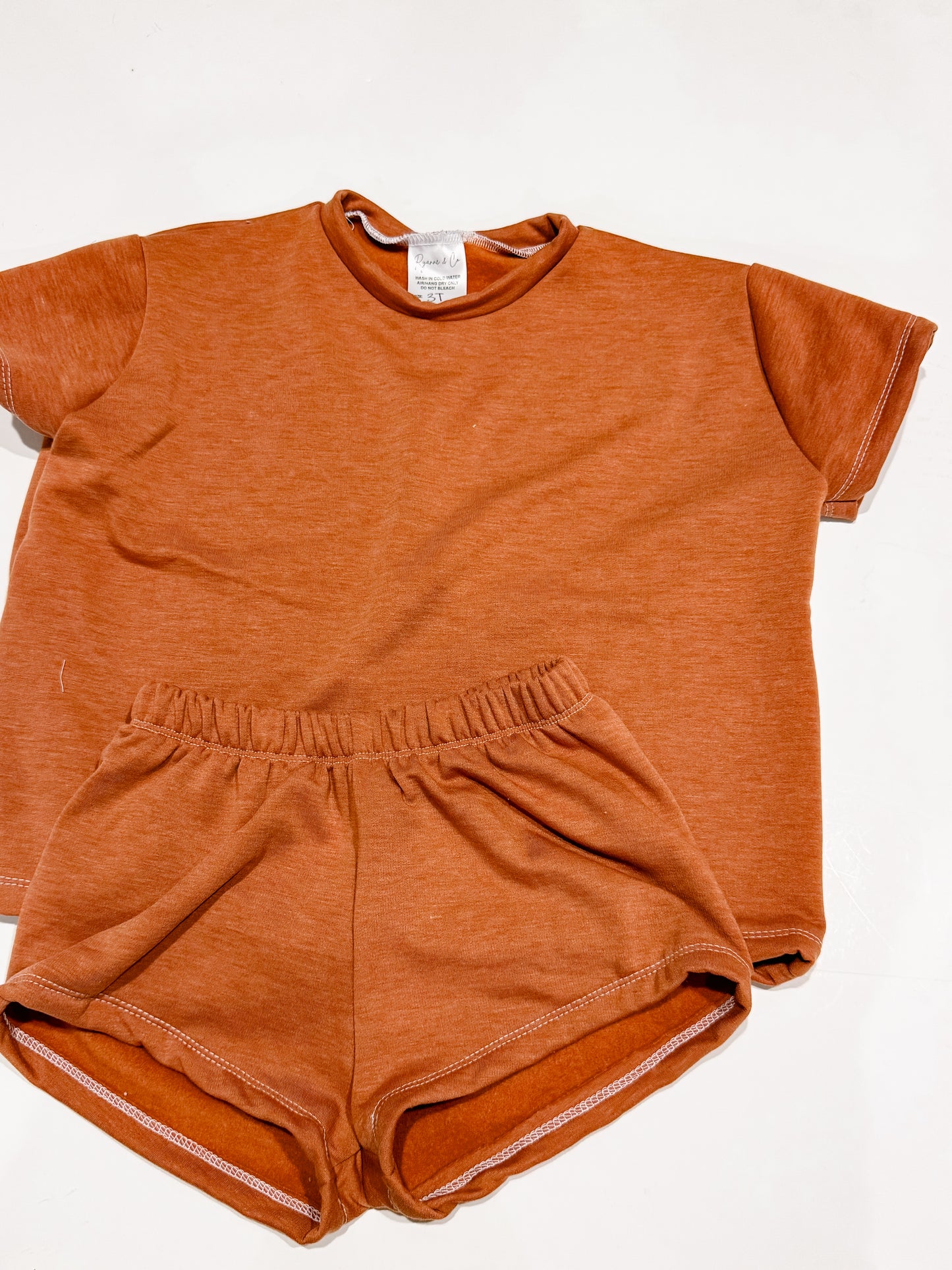 3T Caramel Oversized Tee & Bikers