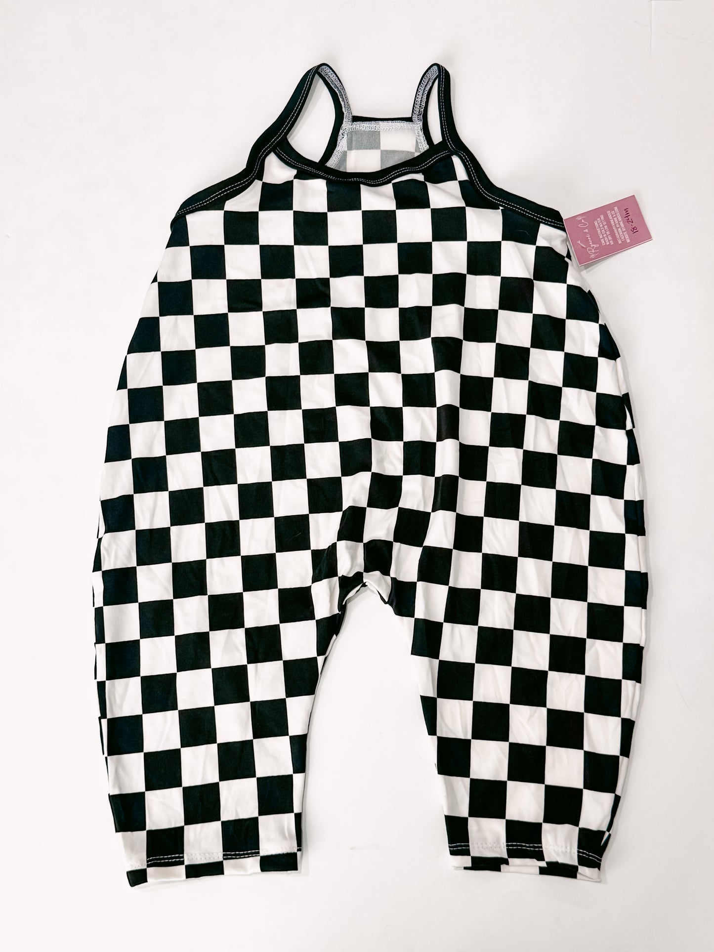 18-24m Black Checkered Terran Jumpsuit