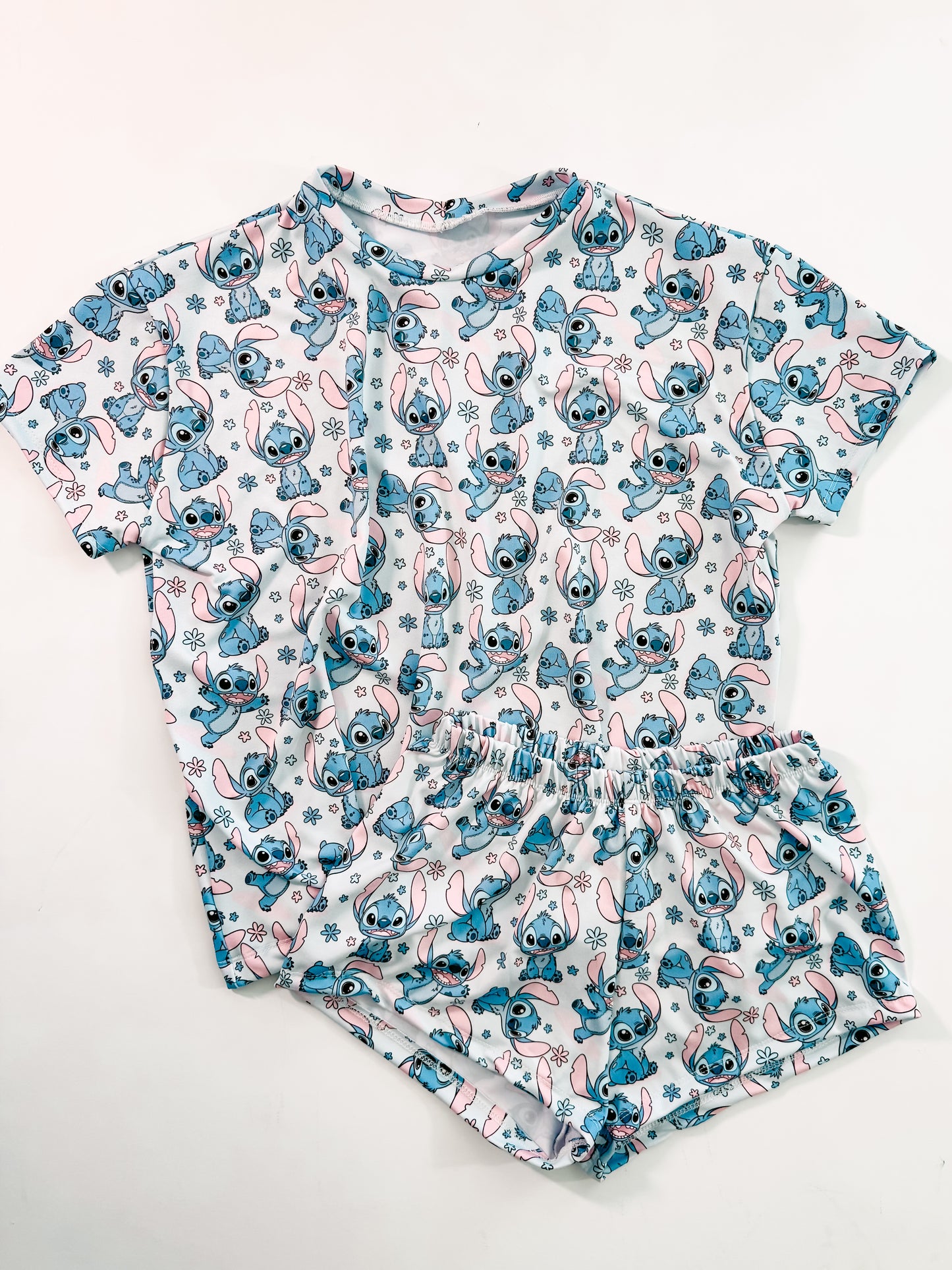 Blue Alien Oversized Tees & Summer Shorts