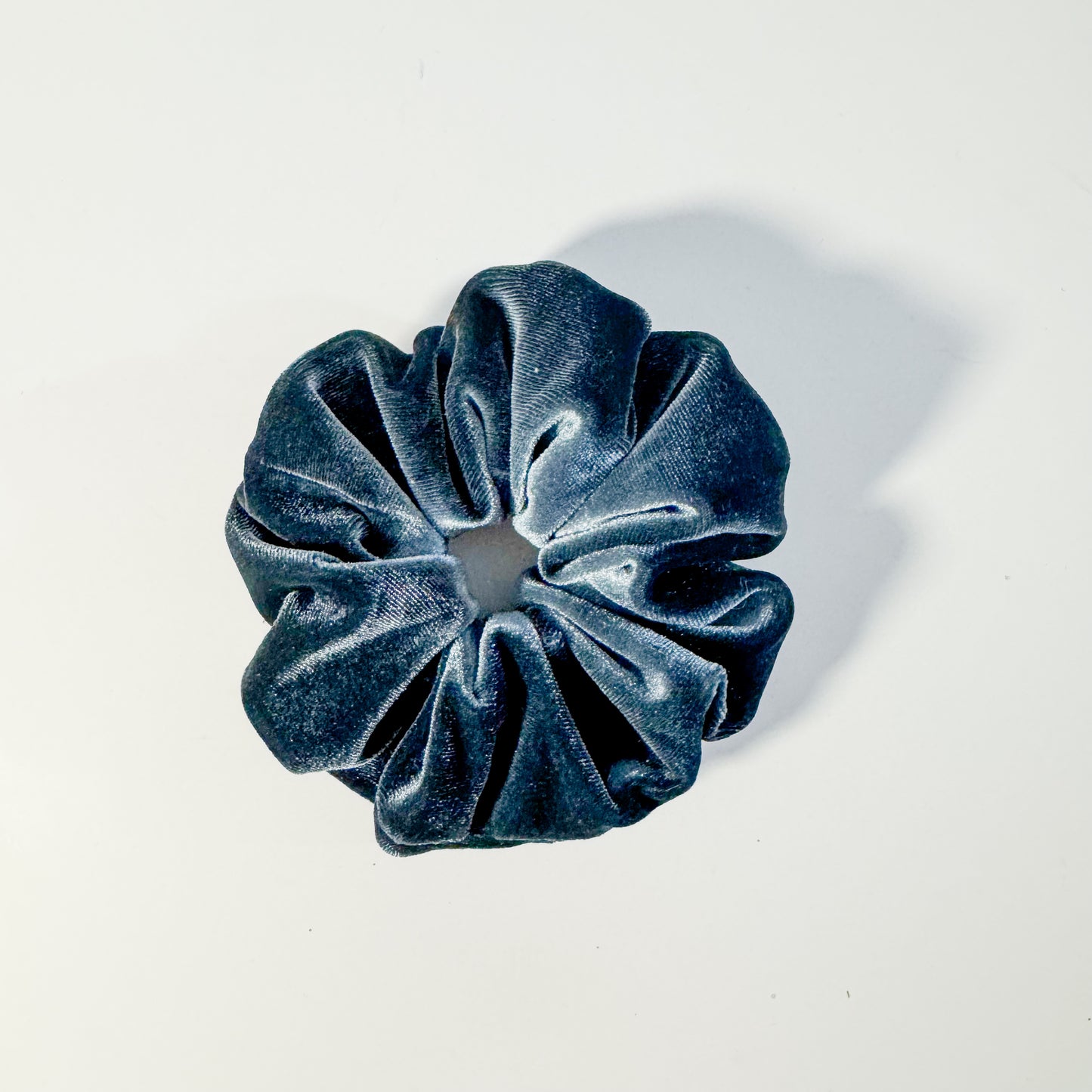 Slate Velvet Oversized Scrunchie