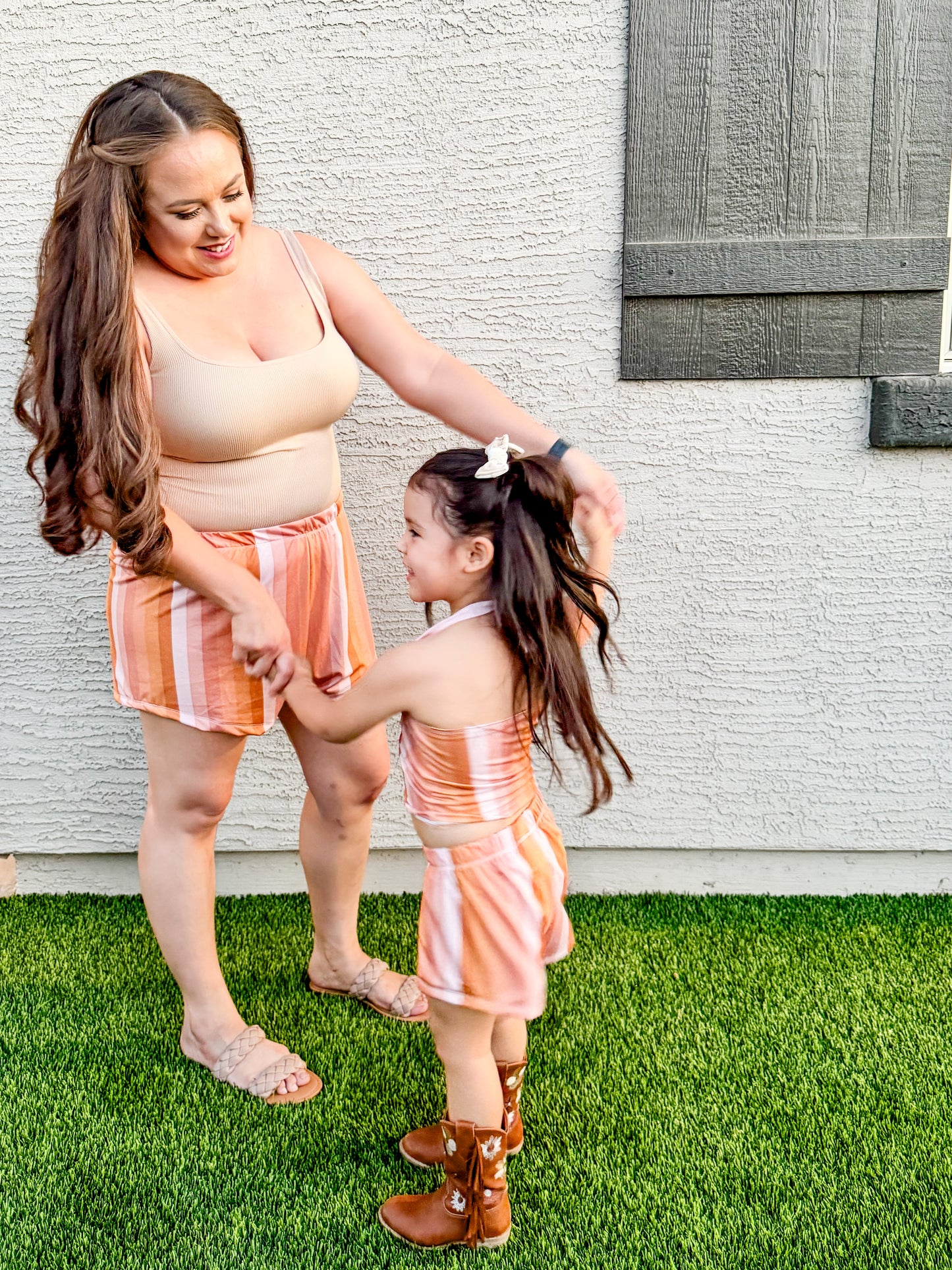 Golden Stripes Girls Summer Shorts