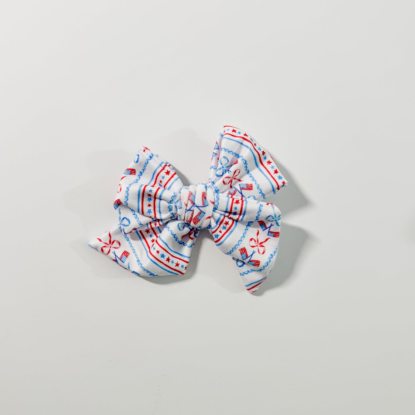 Dainty Bows & Flag Oversized Single Bow
