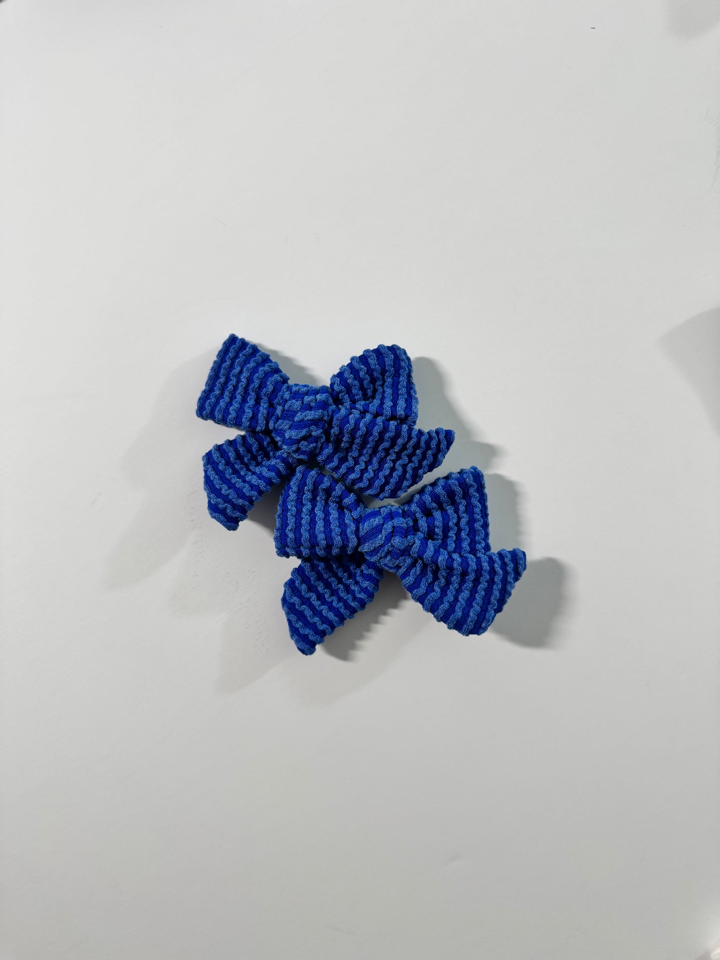 Royal Blue Small Pinwheel Single Bow