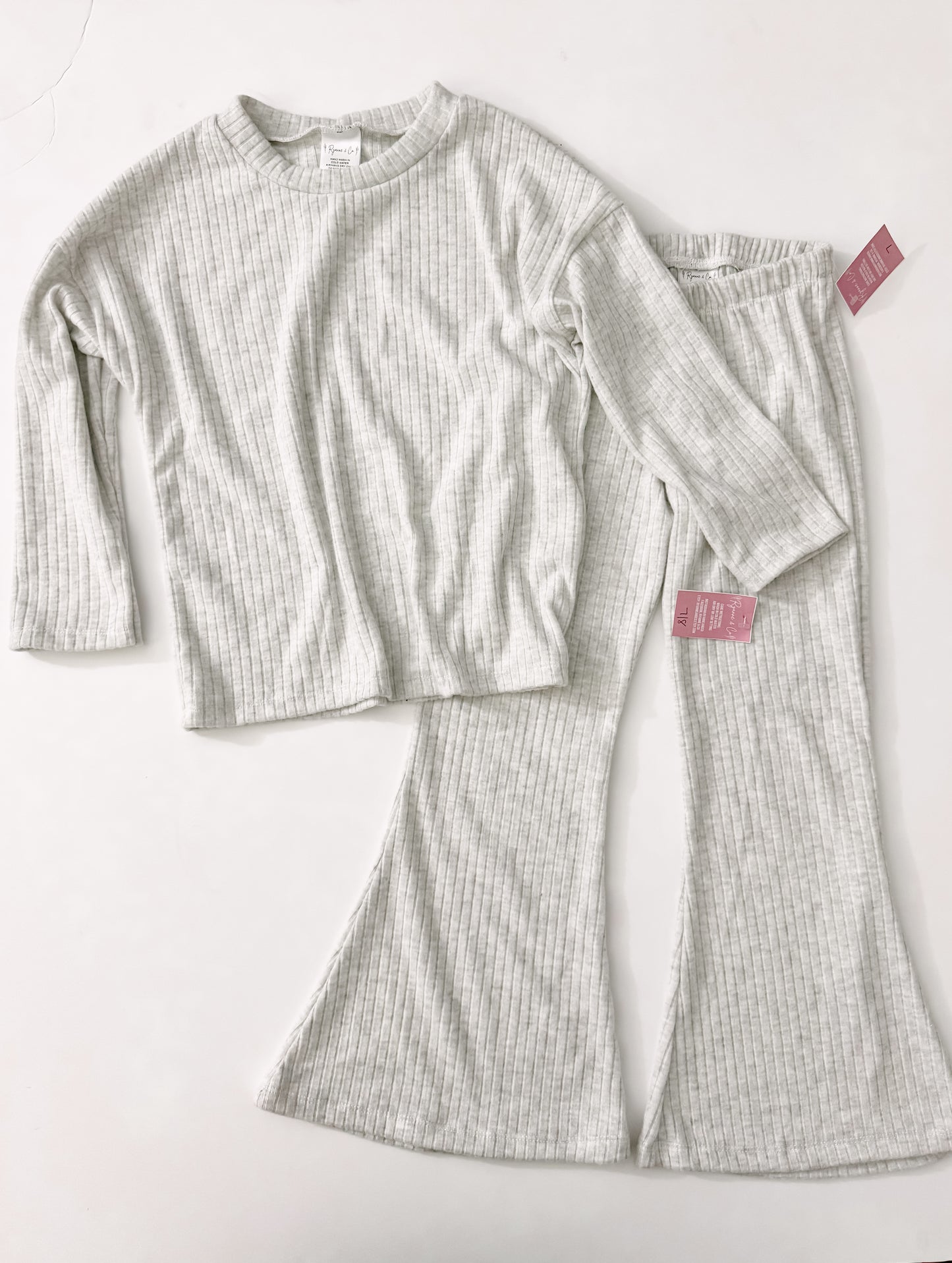 RTS 7/8y Cozy Grey Long Sleeve & Flare Pants