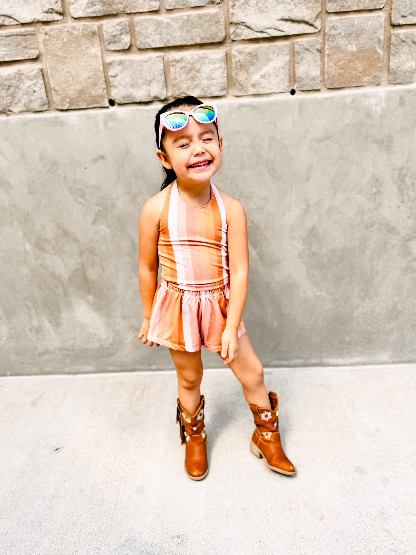 Golden Stripes Halter & Shorts