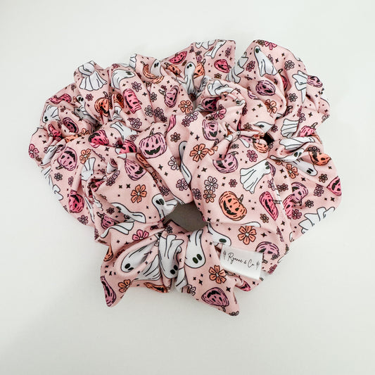Pink Pumpkins Oversized Scrunchies