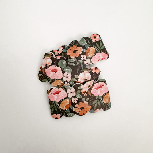 Dark Fall Floral Snap Clip