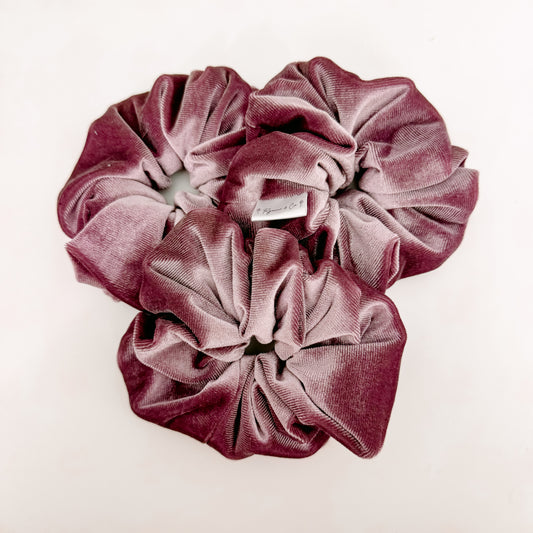 Mauve Velvet Oversized Scrunchies