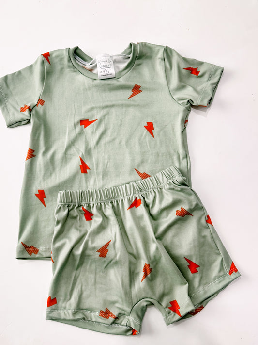 4T/5T Sage Lightening Bolt Boy Set