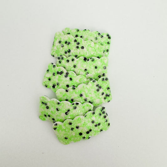 Green Glitter Halloween Snap Clip