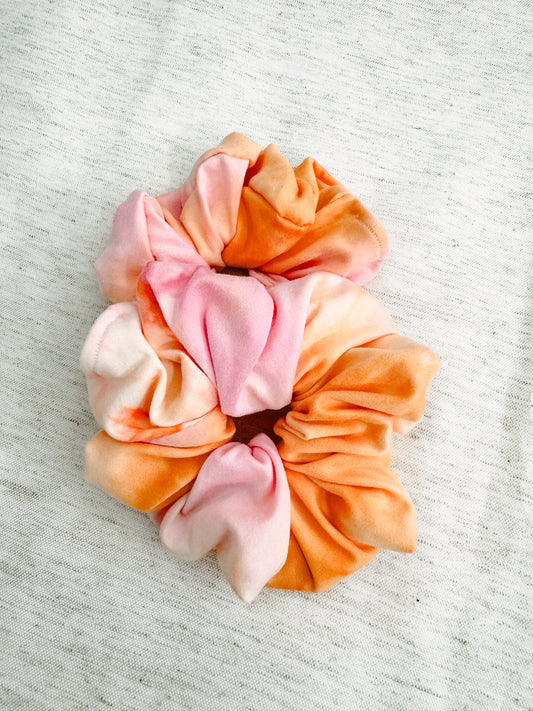 Sunset Tie Dye Oversized Scrunchies