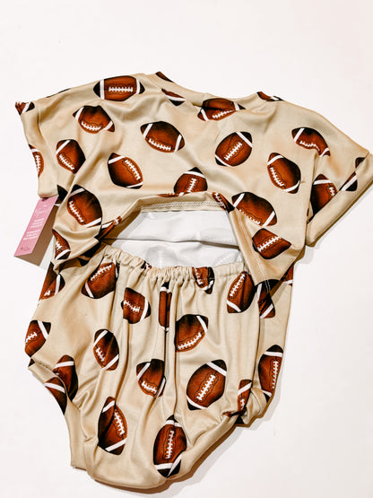 9-12m Boys Football Tee Romper
