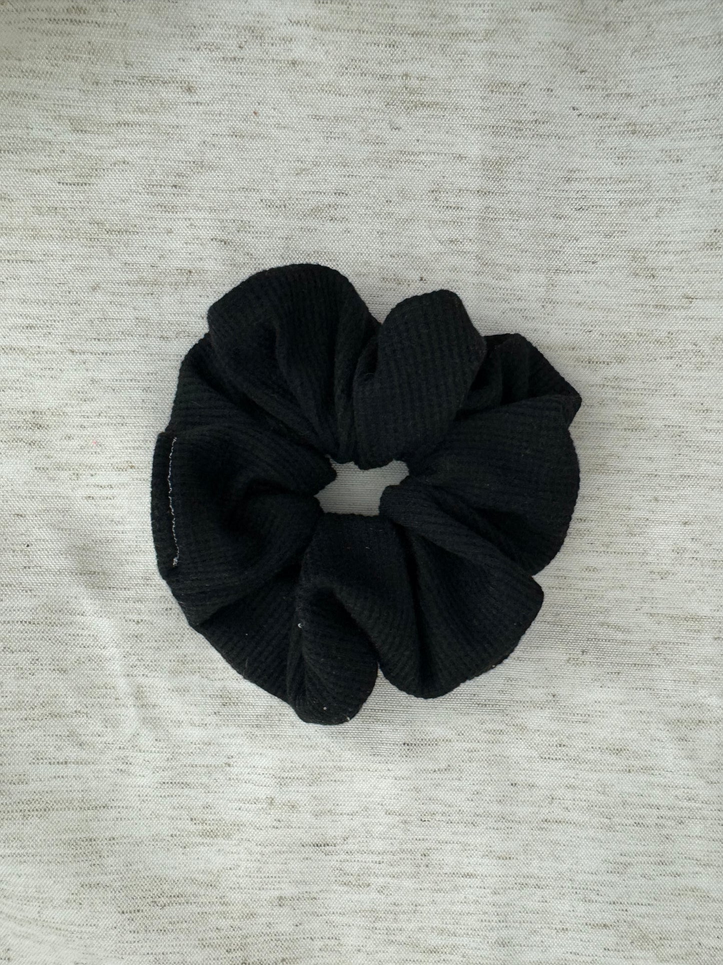 Black Waffle Oversized Scrunchies