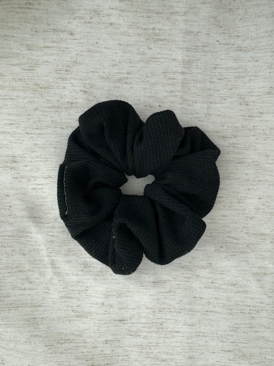 Black Waffle Oversized Scrunchies