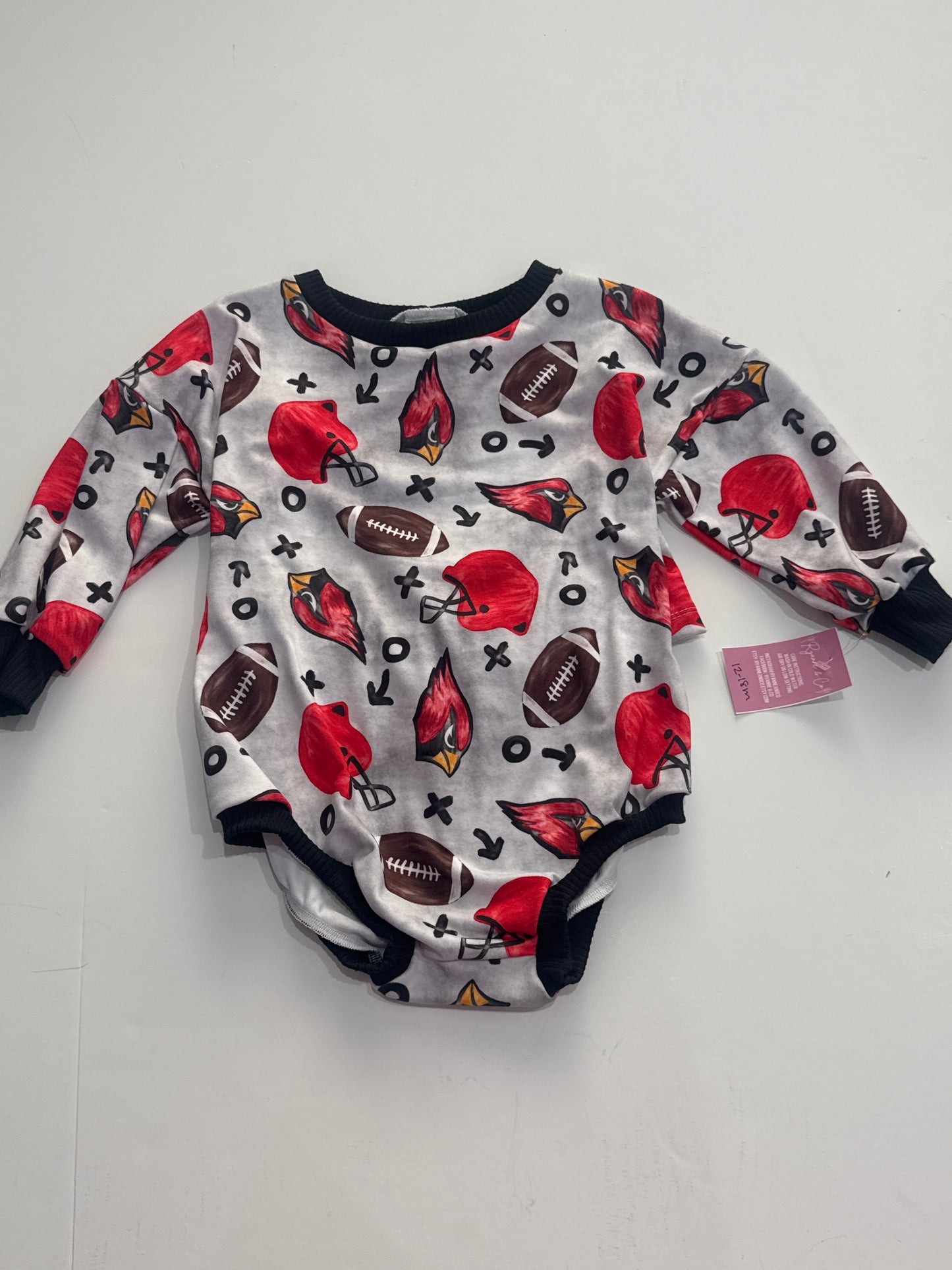 12-18m Football Sweater Romper