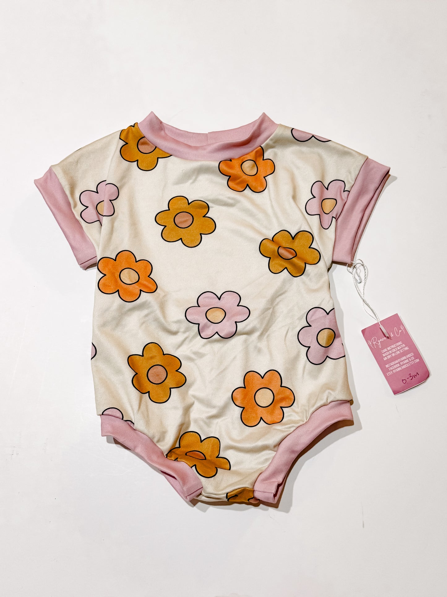 0-3m Doodle Tee Romper