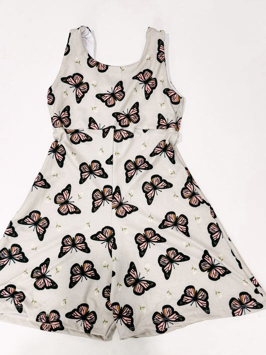 7Y Sage Butterfly Petal Romper