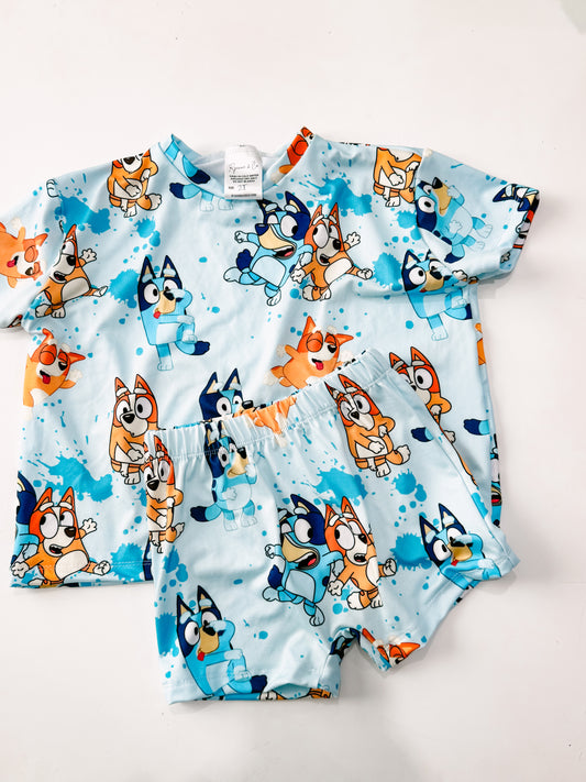 2T Blue Friend Oversized Tee Boy Set