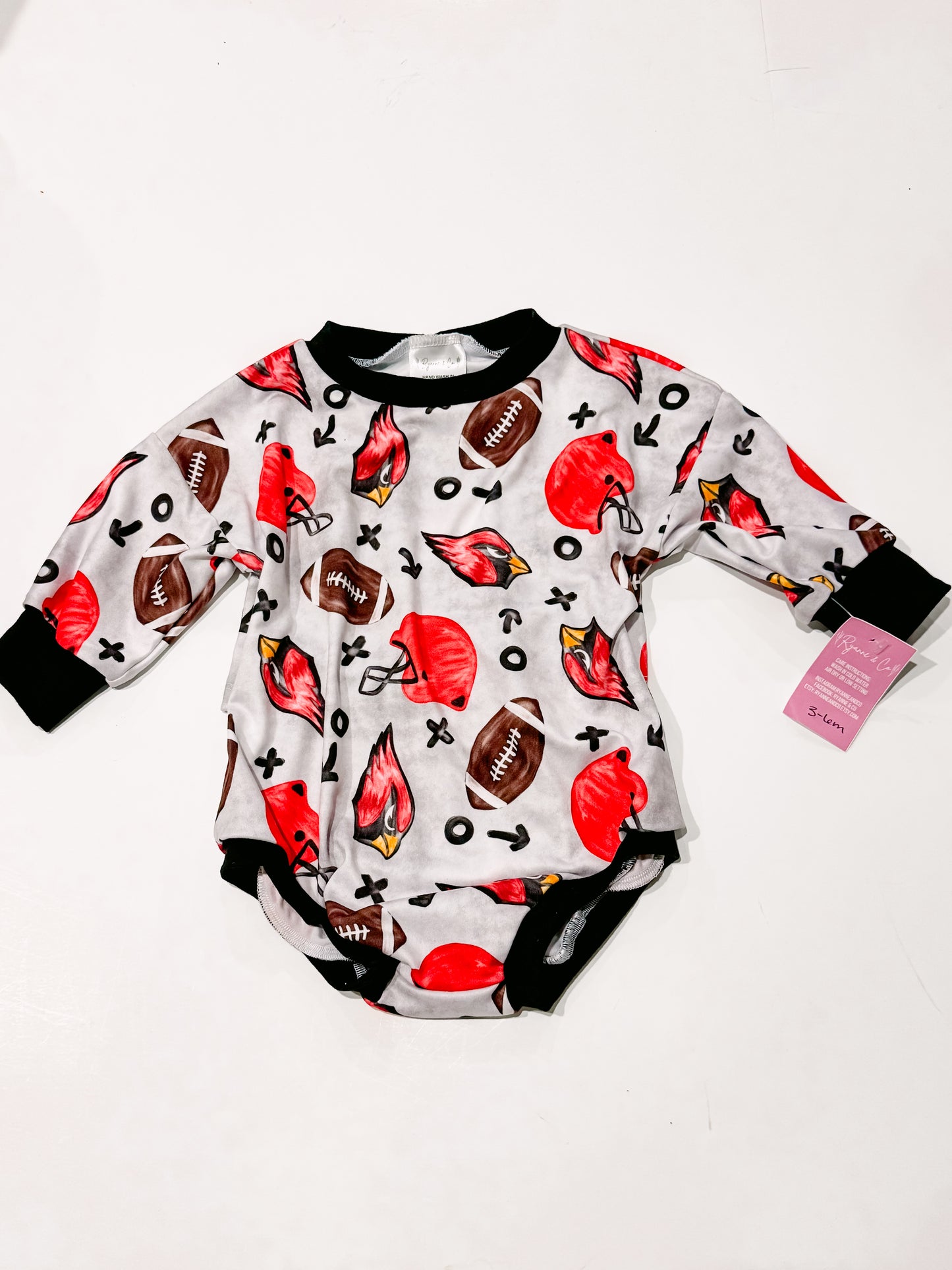 3-6m Football Sweater Romper