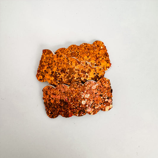 Orange Glitter Snap Clip