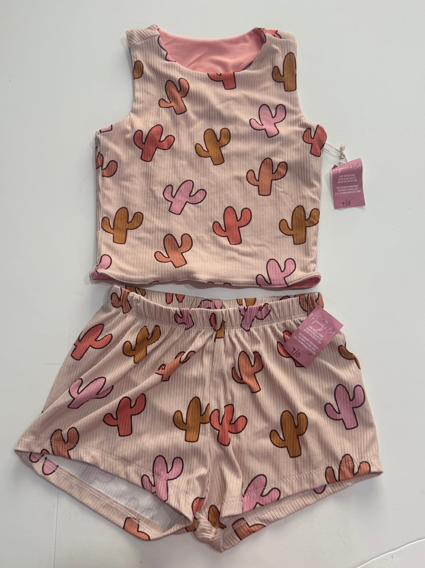 7/8 Cactus Reversible Tank & Shorts