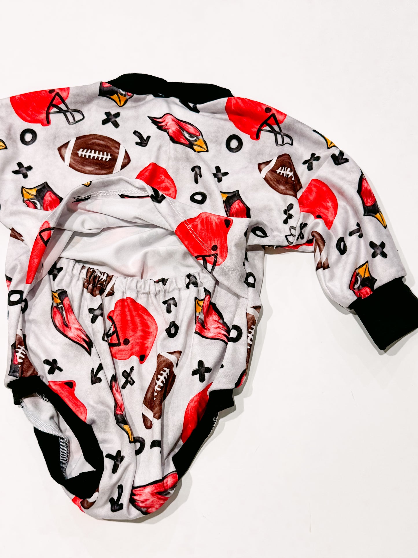 3-6m Football Sweater Romper
