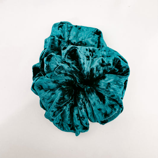 Teal Velvet Oversized Scrunchies