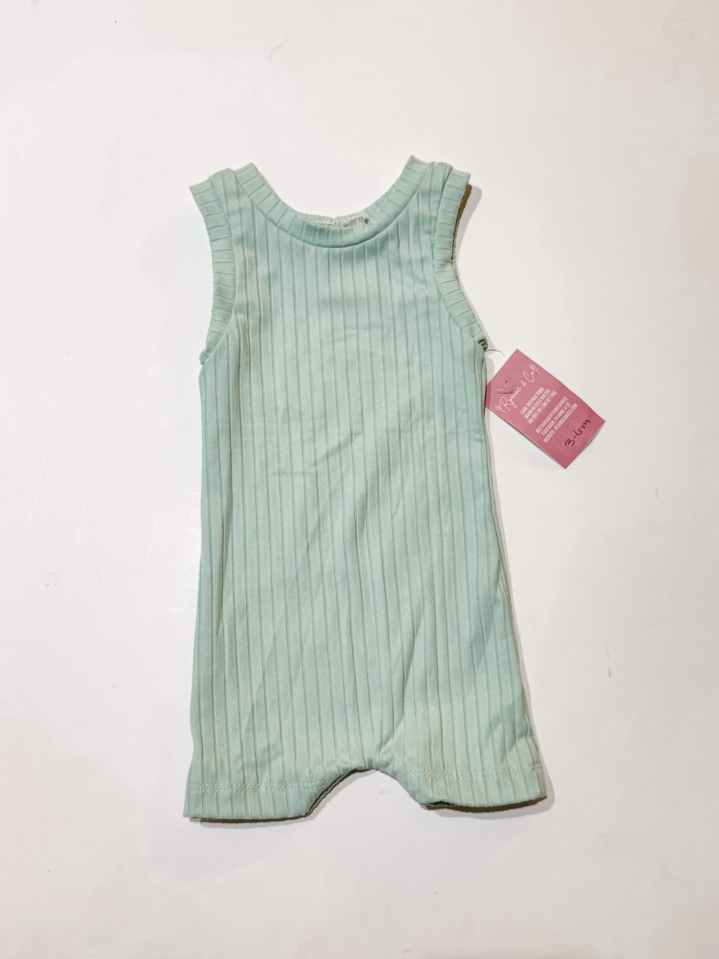 3-6m Mint Rae Romper