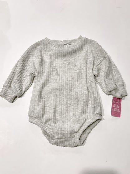 6-9m Grey Sweater Romper