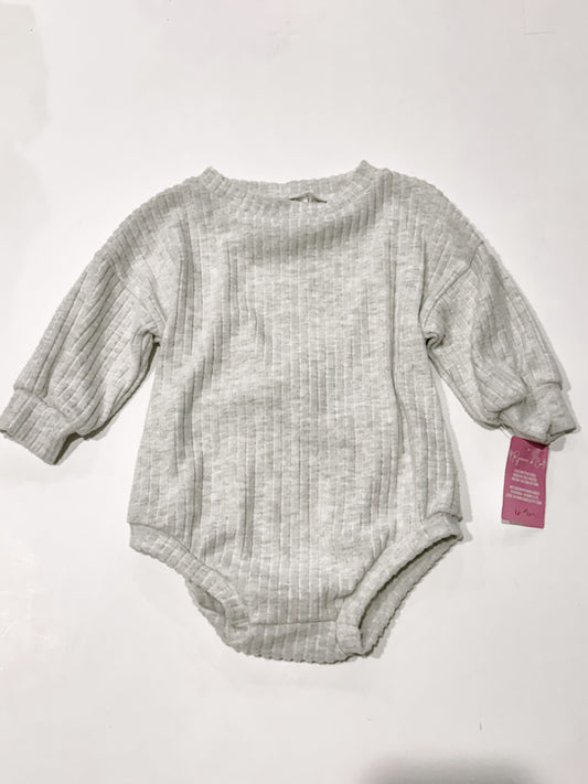 6-9m Grey Sweater Romper
