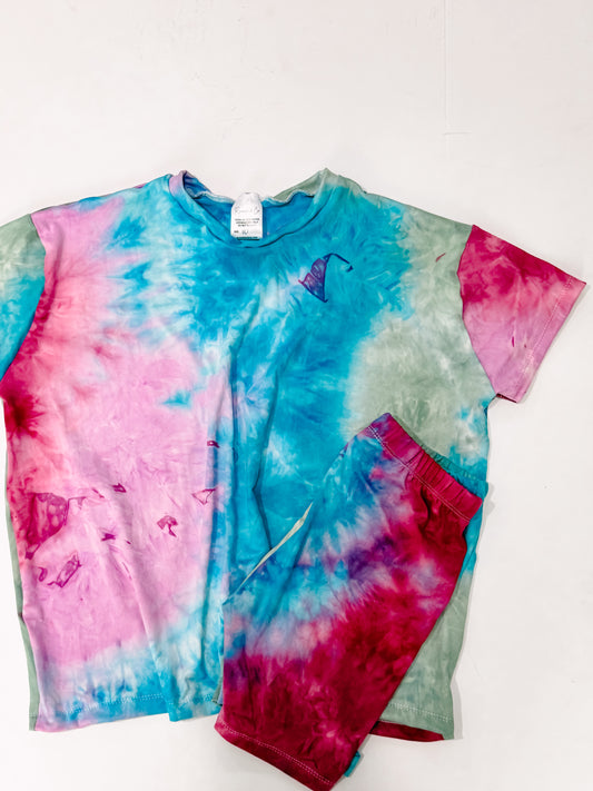 10Y Tie Dye Oversized Tee & Bikers