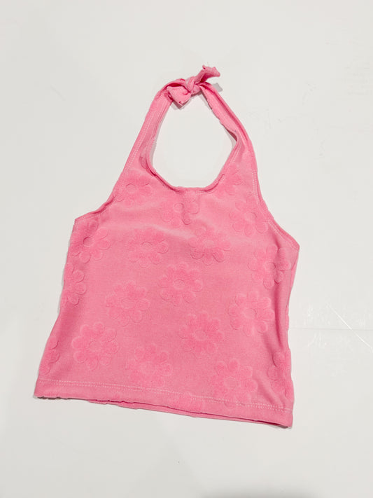 2T Pink Daisies Halter