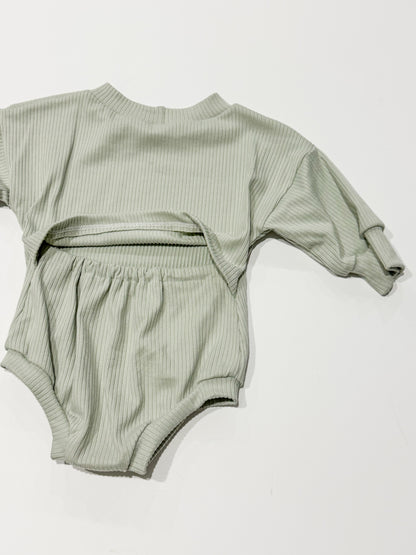 0-3m Sage Sweater Romper