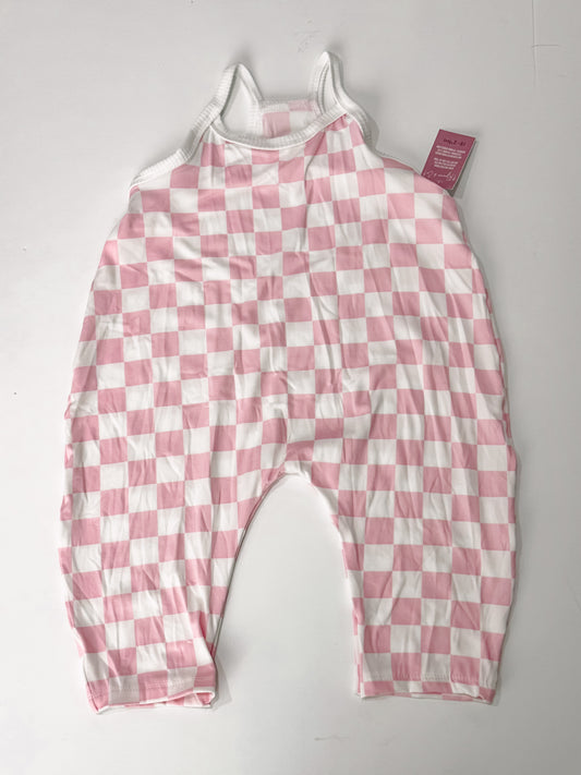 18-24m Pink Checkered Terran Jumpsuit