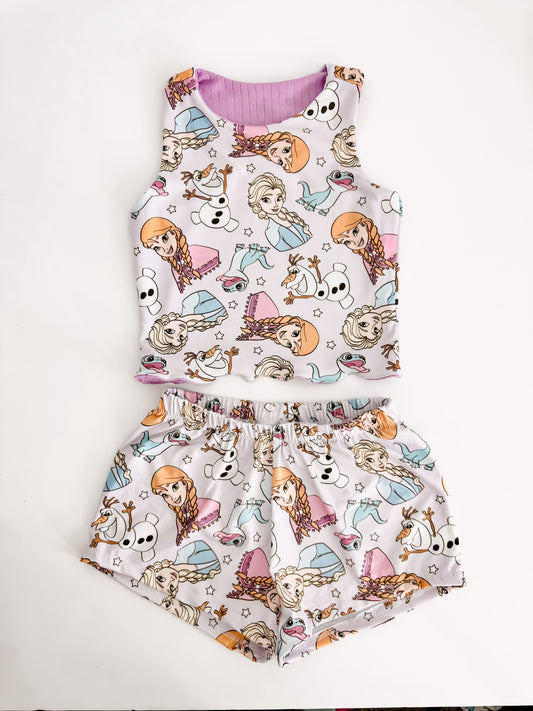 Princess Sisters Reversible Tank & Summer Shorts