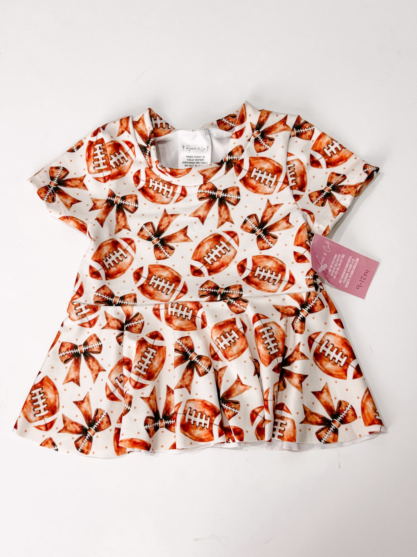 9-12m Football Peplum
