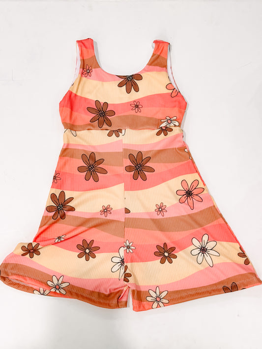 7Y Groovy Floral Petal Romper