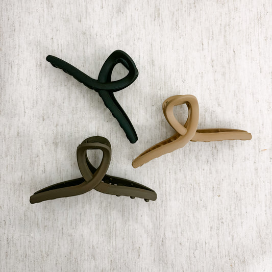 Neutral Skinny Claw Clips