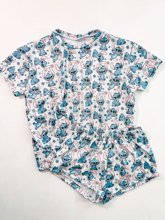 Blue Alien Oversized Tees & Summer Shorts