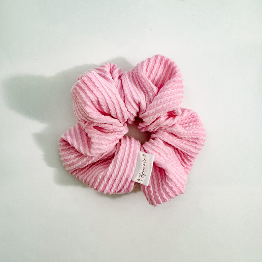 Pink Rib Oversized Scrunchie